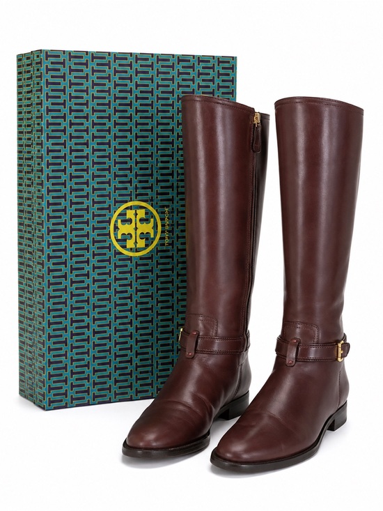 Tory Burch Shoes - Tory Burch Tall Brown Leather Over-the-Knee Riding Boots